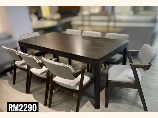 Room Concept Furnishing TikTok dark dining table set idea