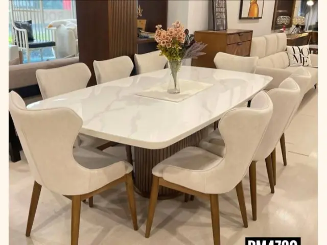 Room Concept Furnishing TikTok white dining table set