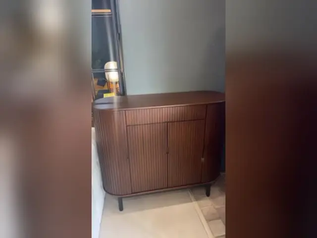 Room Concept Furnishing TikTok fluted wood sideboard cabinet