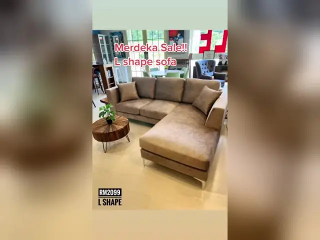 Room Concept Furnishing TikTok Merdeka L-shape sofa