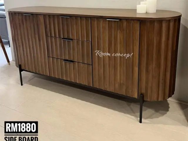 Room Concept Furnishing TikTok fluted sideboard cabinet