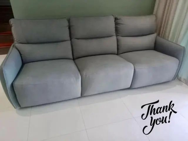 Room Concept Furnishing TikTok grey three-seat family sofa