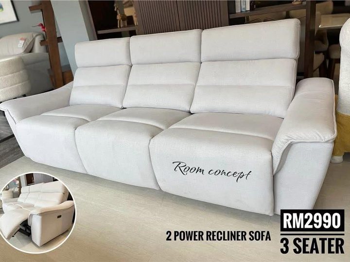 Power recliner sofa Sungai Buloh furniture showroom reference