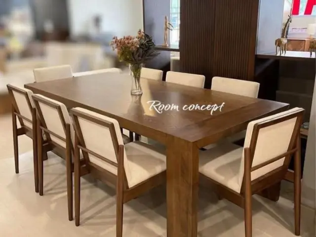 Room Concept Furnishing TikTok warm wood dining set