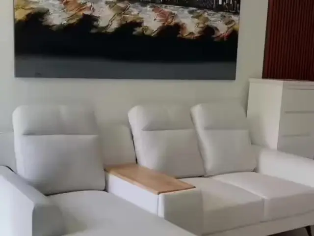 Room Concept Furnishing TikTok white sofa with side table