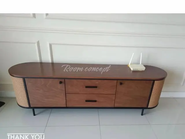 Room Concept Furnishing TikTok low tv cabinet with drawers