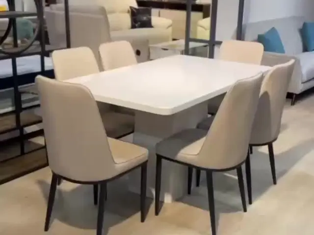 Room Concept Furnishing TikTok compact white dining set